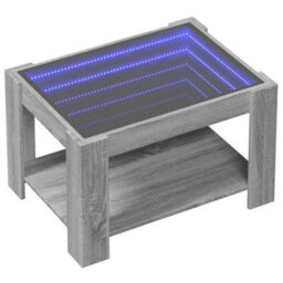 Berkfield Coffee Table With Led Grey Sonoma 73X53X45 Cm Engineered Wood - thumbnail 3