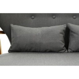 Orsina Grey Sofa With Birchwood Frame, Comfy Fabric Seat, Easy To Clean Buttoned Sofa, Long-Lasting Small Sofa - thumbnail 4