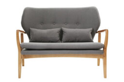 Orsina Grey Sofa With Birchwood Frame, Comfy Fabric Seat, Easy To Clean Buttoned Sofa, Long-Lasting Small Sofa - thumbnail 6