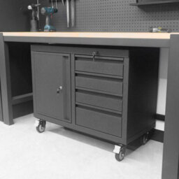 Pinnacle Professional Heavy Duty Lockable Garage Utility Workshop Metal Tool Cabinet, Secure Drawers & Shelves (100Cm Wide) - thumbnail 2