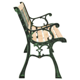 Walplus Garden Bench 122 Cm Cast Iron And Solid Firwood - thumbnail 3