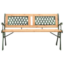 Walplus Garden Bench 122 Cm Cast Iron And Solid Firwood - thumbnail 2