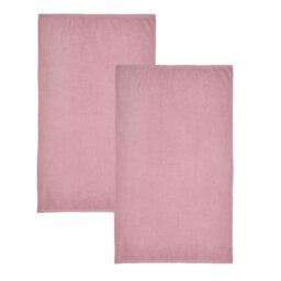 Catherine Lansfield Quick Dry Cotton 90X140 Cm Bath Sheet Pair Pink - thumbnail 3