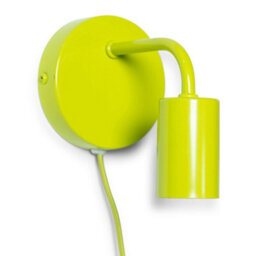 Valuelights Jordy Plug In Colour Pop Lime Green Easy Fit Wall Light - thumbnail 2