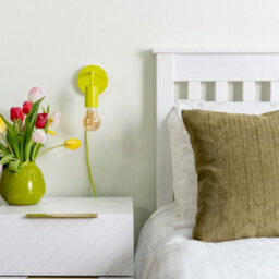 Valuelights Jordy Plug In Colour Pop Lime Green Easy Fit Wall Light - thumbnail 3