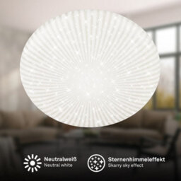 Briloner Led Ceiling Light Round Living Room Starry Sky Effect Neutral White 38Cm, 20W, 2400Lm - thumbnail 2