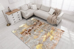 RugsX Miro 51463.802 Washing Carpet Abstraction Anti-Slip - Grey Gold 140X190 Cm - thumbnail 5