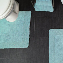 Allure Bath Fashions Elegance Reversible Heavyweight Pedestal Mat - Duckegg - thumbnail 3