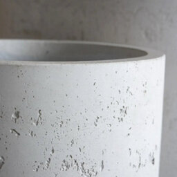 Jōbū Jobu Home - 55Cm Large Cylinder Planter For Bushes And Feature Plants - 93L Aurella - White Mist (White Off-White Cream) - thumbnail 5