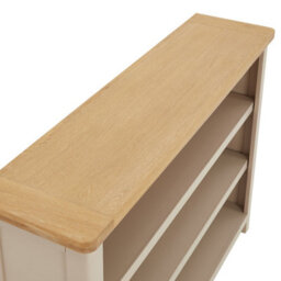 The Furniture Market Marbury Putty Grey Painted Wide Low Large Bookcase - thumbnail 5