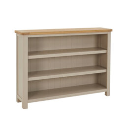 The Furniture Market Marbury Putty Grey Painted Wide Low Large Bookcase - thumbnail 4