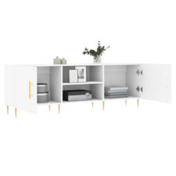 Berkfield Sturdy Tv Cabinet White 150X30X50 Cm Engineered Wood - thumbnail 4
