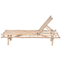Beliani Sun Lounger Sulmona Reclining Bamboo Light Brown - thumbnail 5