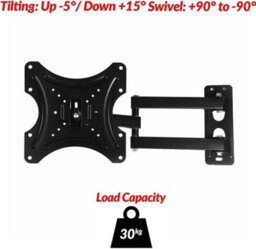 Atek Tilt Swivel Tv Wall Mount Bracket 10-42 Inch, Tv Wall Brackets, Full Motion Articulating Arm Heavy Duty Load Capacity  30Kg - thumbnail 9