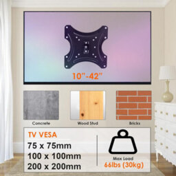 Atek Tilt Swivel Tv Wall Mount Bracket 10-42 Inch, Tv Wall Brackets, Full Motion Articulating Arm Heavy Duty Load Capacity  30Kg - thumbnail 5