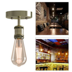 2 Pack Of Single Head Fully Earth Ceiling Light Retro Flush Mount E27 Lamp Holder Sconce Chandeliers Pendent Set - thumbnail 5