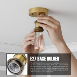 2 Pack Of Single Head Fully Earth Ceiling Light Retro Flush Mount E27 Lamp Holder Sconce Chandeliers Pendent Set - thumbnail 6