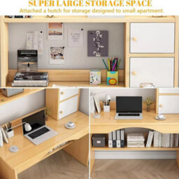 Computer Desk Study Table Writing Shelves Home Office Workstation W/ Drawer - thumbnail 4