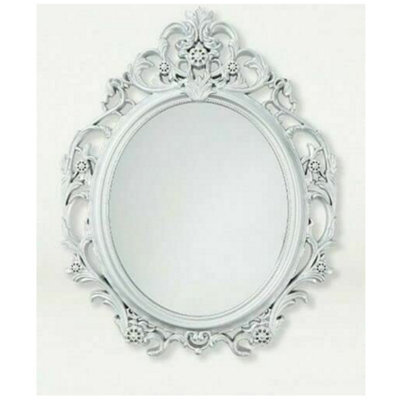 Biznest Ornate Antique Vintage Style Mirror Silver