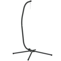 Outsunny Hanging Egg Chair Stand Only, Hammock Chair C-Stand, Black - thumbnail 2