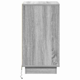 Berkfield Bedside Cabinet With Led Grey Sonoma 39X34.5X65 Cm Engineered Wood - thumbnail 7