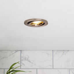 Litecraft 2 Pack Satin Chrome Modern Ip20 Fire Rated Adjustable Downlights - thumbnail 1