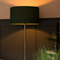 Valuelights Charles Chrome Floor Lamp With Green Drum Shade - thumbnail 2