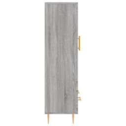 Berkfield Highboard Grey Sonoma 69.5X31X115 Cm Engineered Wood - thumbnail 7