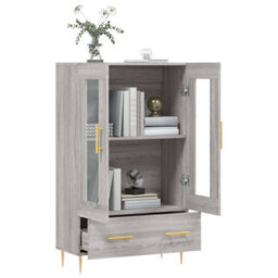Berkfield Highboard Grey Sonoma 69.5X31X115 Cm Engineered Wood - thumbnail 4