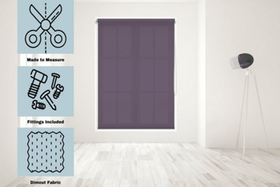 Caecus Blinds Made To Measure Straight Edge Daylight  Roller Blind Aubergine 120Cm - image 1