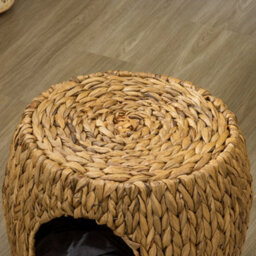 Pawhut Rattan Cat House Stool For Rest W/ Soft Cushion 44 X 43 X 41Cm - thumbnail 8