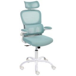 Beliani Modern Desk Chair Solis Blue - thumbnail 4