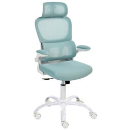 Beliani Modern Desk Chair Solis Blue - thumbnail 5