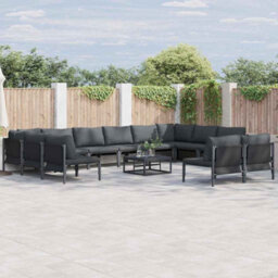 Berkfield Garden Sofa Set 13 Pcs Anthracite Steel