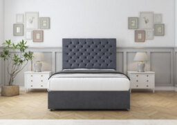 "Comfort Winslow Steel Plush Divan Bed Base 4 Drawers - 26"" Strutted  6' Super King" - thumbnail 1