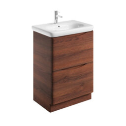 Plum&clay Eden Redwood Floorstanding Vanity Unit With Round Resin Basin (W)640mm - thumbnail 4
