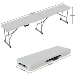 Lassic Home Vida 6Ft Indoor & Outdoor Folding Bench Set Of 2 - thumbnail 9