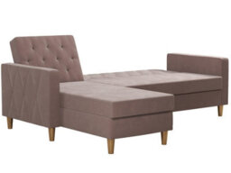 Dorel Liberty Sectional Futon With Storage Pink - thumbnail 7