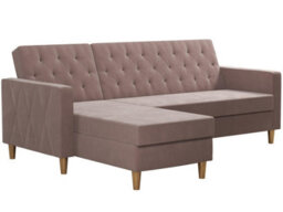 Dorel Liberty Sectional Futon With Storage Pink - thumbnail 1