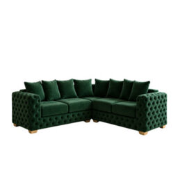 Stratus Interiors Ashley Dark Green Chesterfield Scatter Back Sofa Collection With Boutique Style-Corner - thumbnail 4