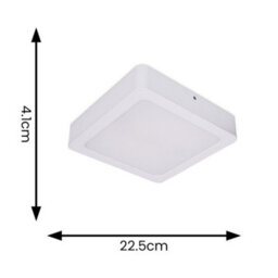 Valuelights Lacey White Square Ip44 Bathroom Flush Or Recessed Integrated Led Ceiling Light - thumbnail 5
