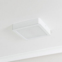 Valuelights Lacey White Square Ip44 Bathroom Flush Or Recessed Integrated Led Ceiling Light - thumbnail 2