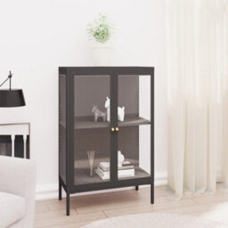 Berkfield Sideboard Anthracite 75X35X105 Cm Steel And Glass