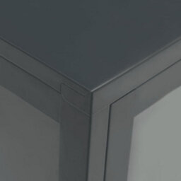 Berkfield Sideboard Anthracite 75X35X105 Cm Steel And Glass - thumbnail 8