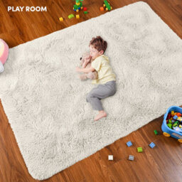 Ameha Cream Shaggy Fluffy Rug Extra Large Area 200 X 290 Cm Soft Rugs Livingroom Bedroom Carpets - thumbnail 8