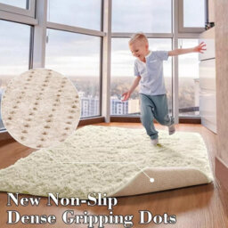 Ameha Cream Shaggy Fluffy Rug Extra Large Area 200 X 290 Cm Soft Rugs Livingroom Bedroom Carpets