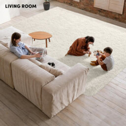 Ameha Cream Shaggy Fluffy Rug Extra Large Area 200 X 290 Cm Soft Rugs Livingroom Bedroom Carpets - thumbnail 7