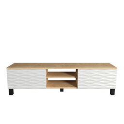Decorotika Lukas Tv Stand Tv Unit For Tvs Up To 64 Inch Sapphire Oak And White - thumbnail 4