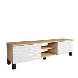Decorotika Lukas Tv Stand Tv Unit For Tvs Up To 64 Inch Sapphire Oak And White - thumbnail 5
