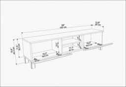 Decorotika Lukas Tv Stand Tv Unit For Tvs Up To 64 Inch Sapphire Oak And White - thumbnail 6